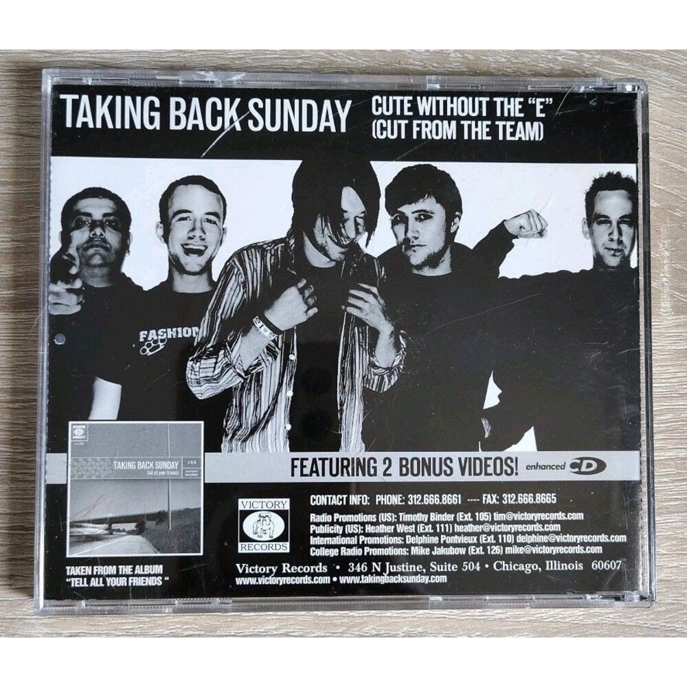 Taking Back Sunday - Cute Without The E Promo CD Single 2003 Victory Records